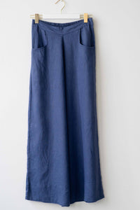 OllieIndigo blue linen pants