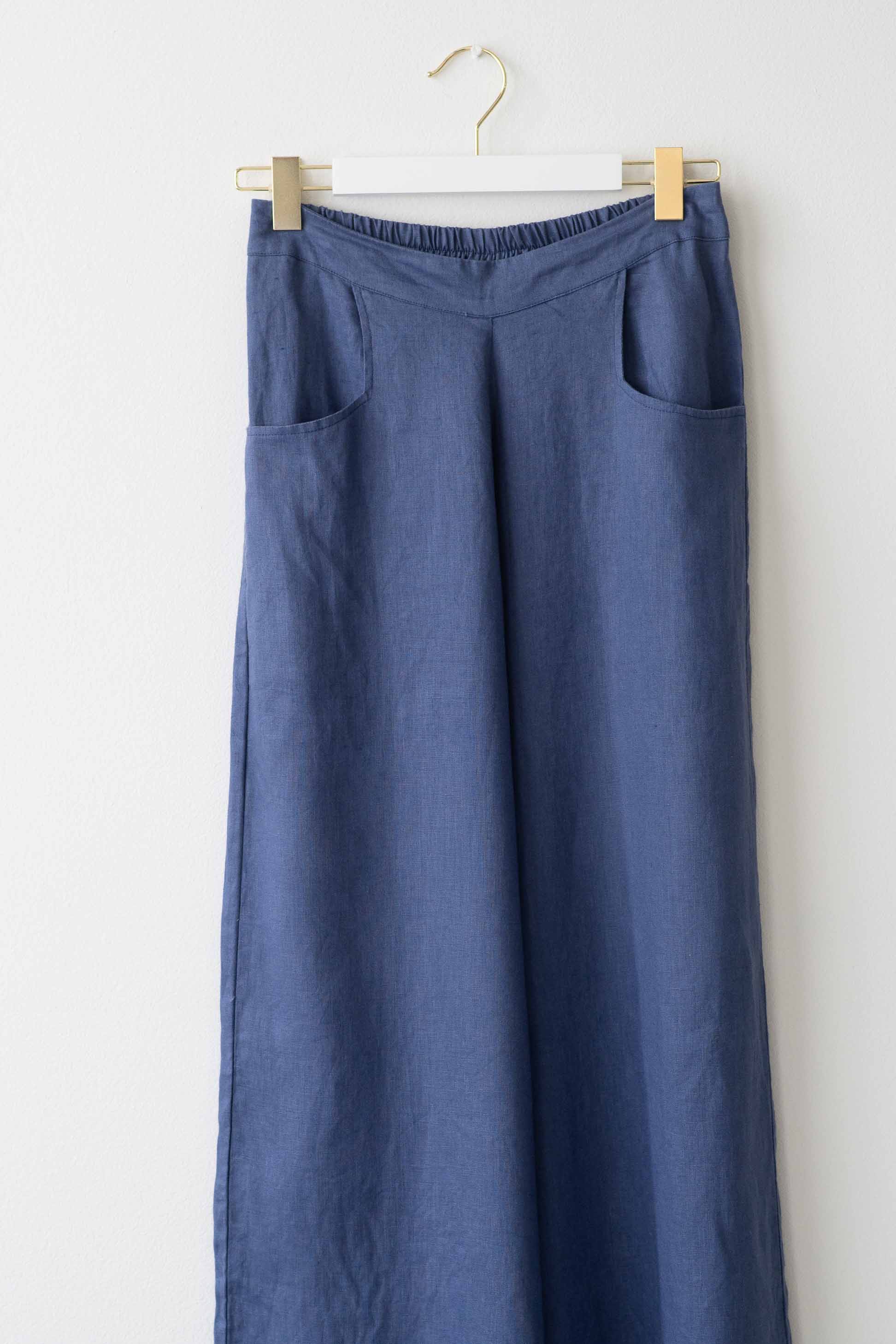 Ollie Indigo wide leg pants in blue