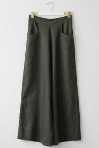 OllieThyme green wide leg pants