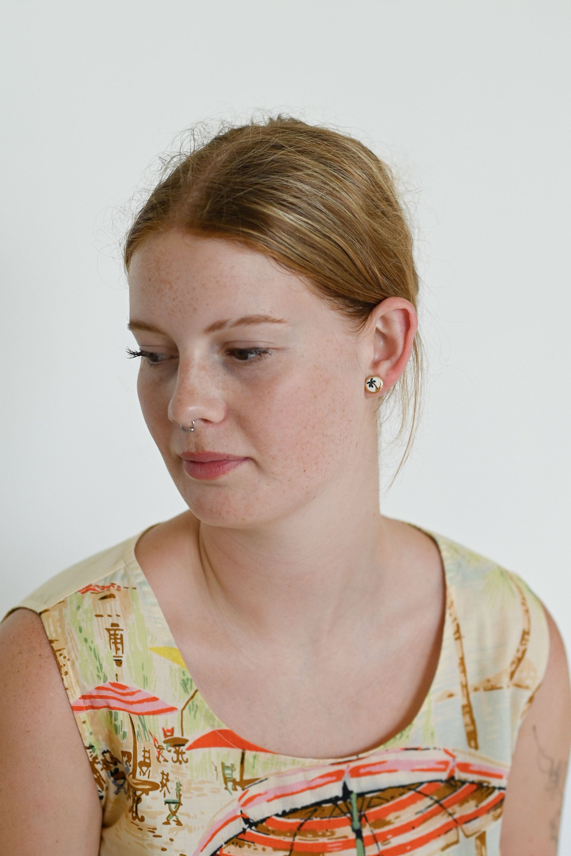 Palm Tree Stud Earrings