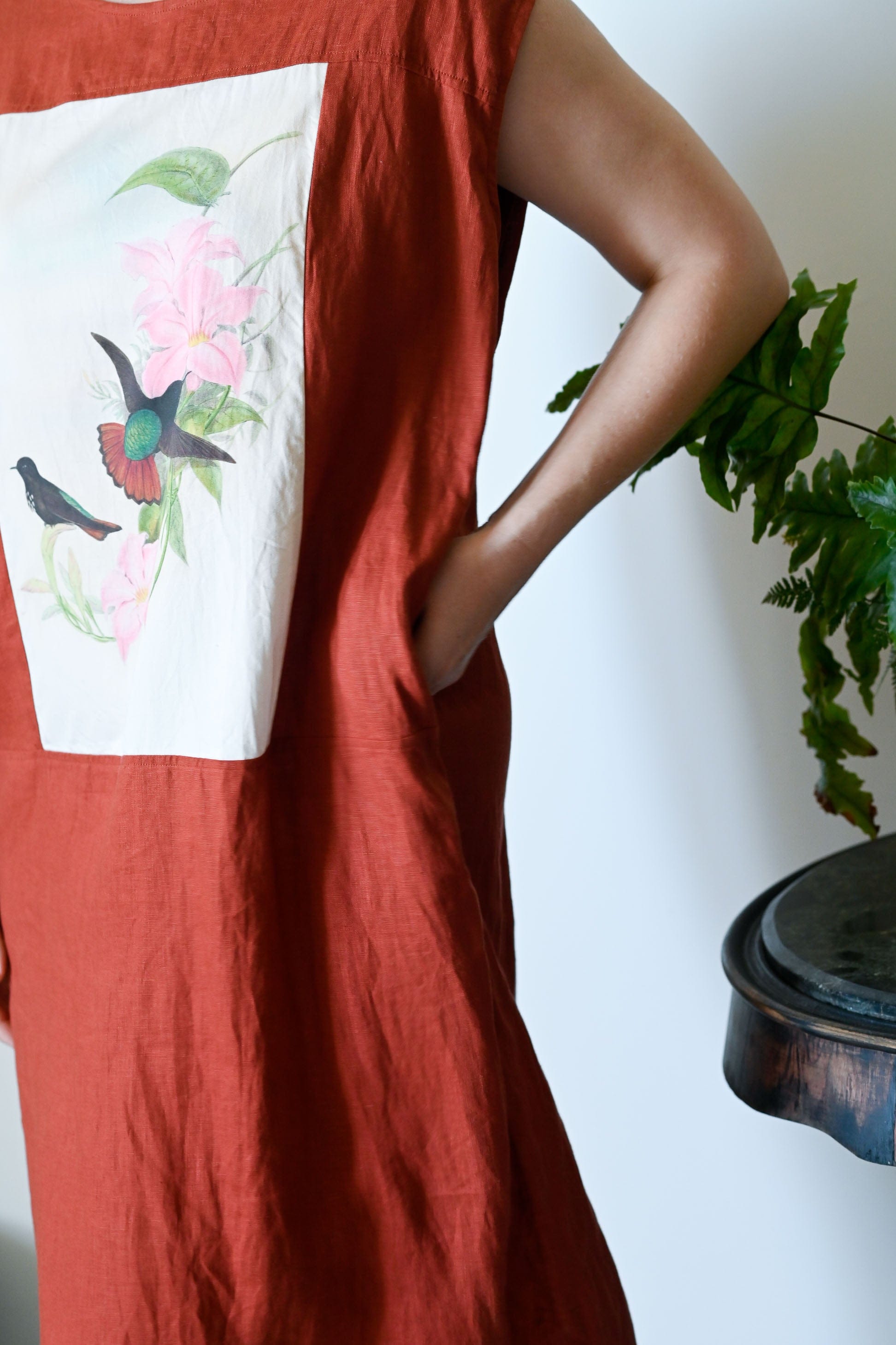 Polly linen Dress Hummingbird