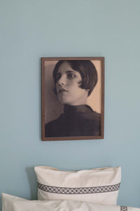 Portrait of Maria LaBelle Sheets on wall