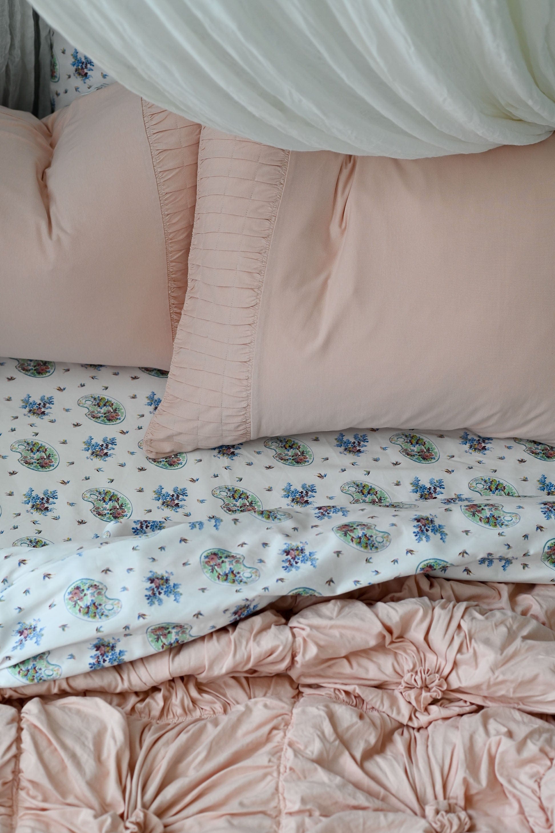 Rosette quilt in Tuscan Pink *organic cotton