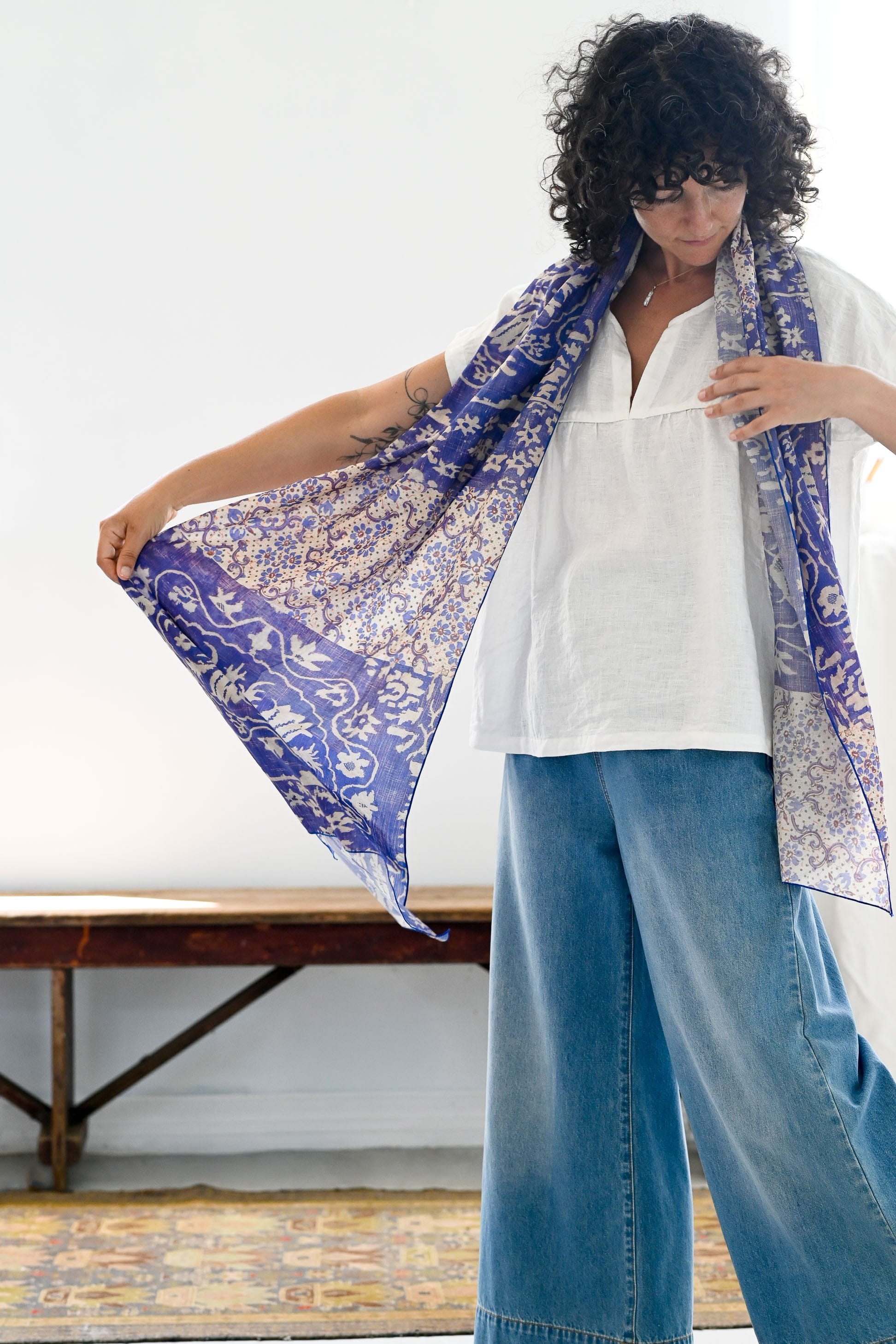 Scarf Ultramarine Pattern