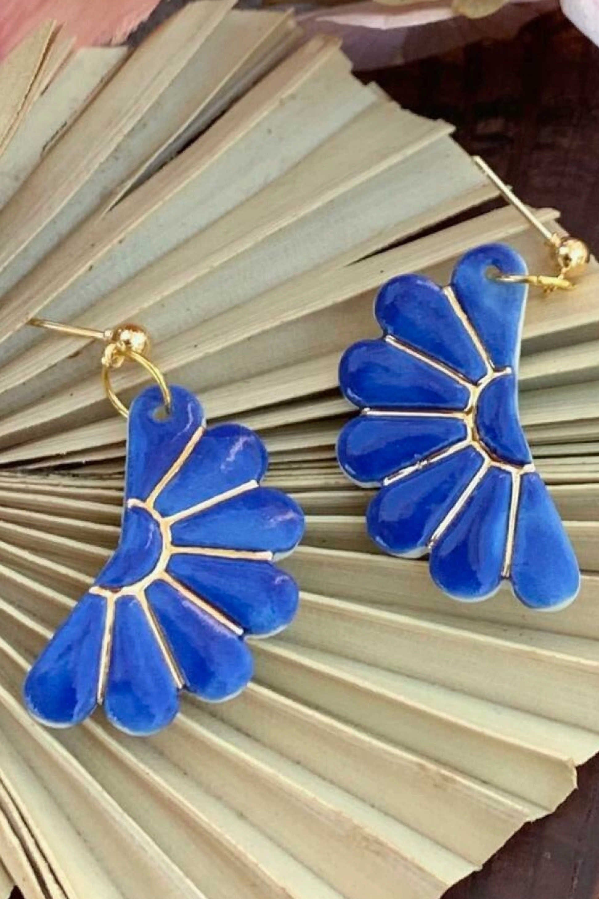 Sephora Porcelain Earrings Blue Gloss