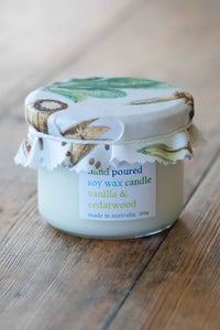 Sorry Candle - Vanilla & Cedarwood soy wax candle