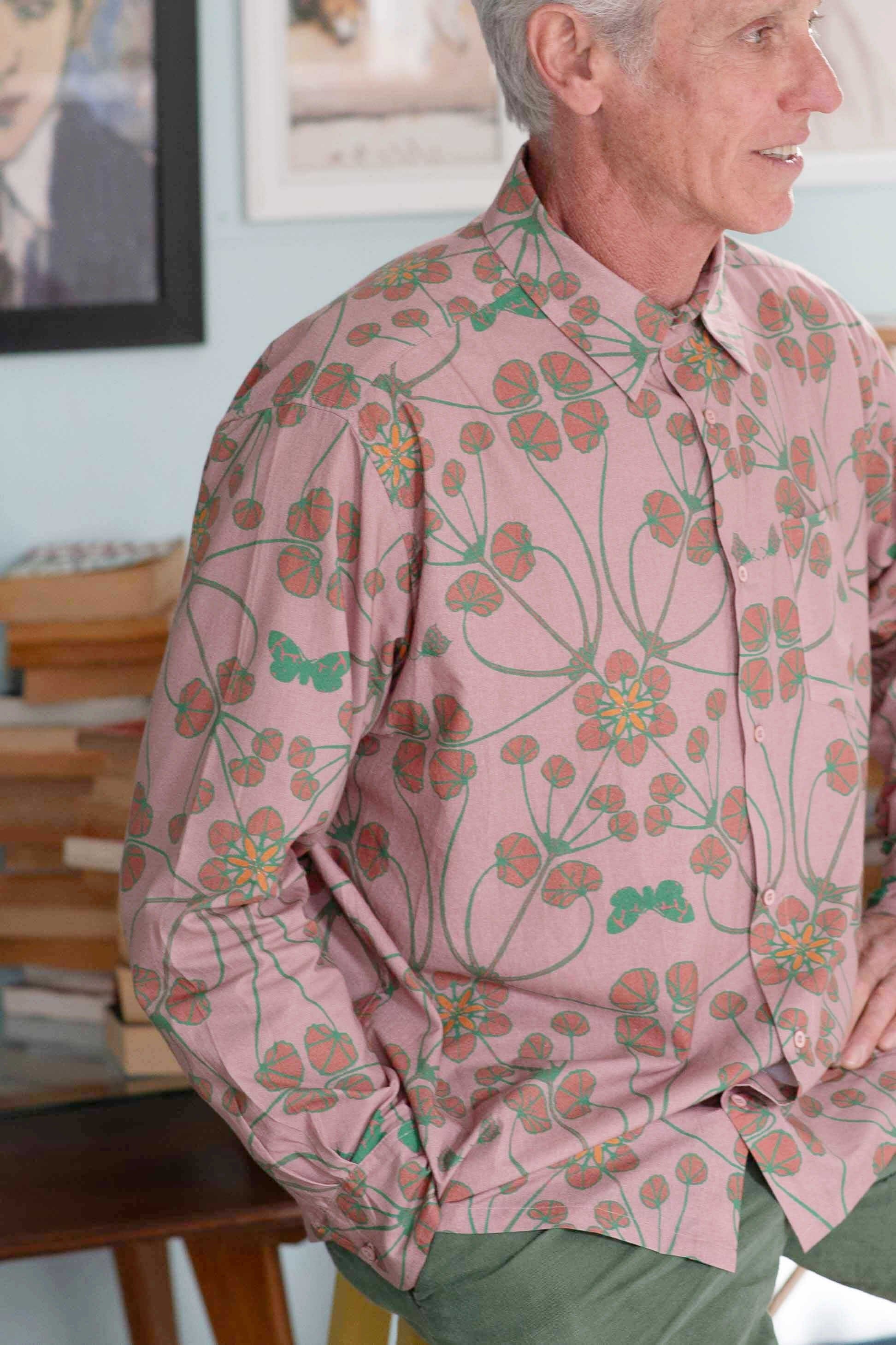 TedTerra wearing floral shirt