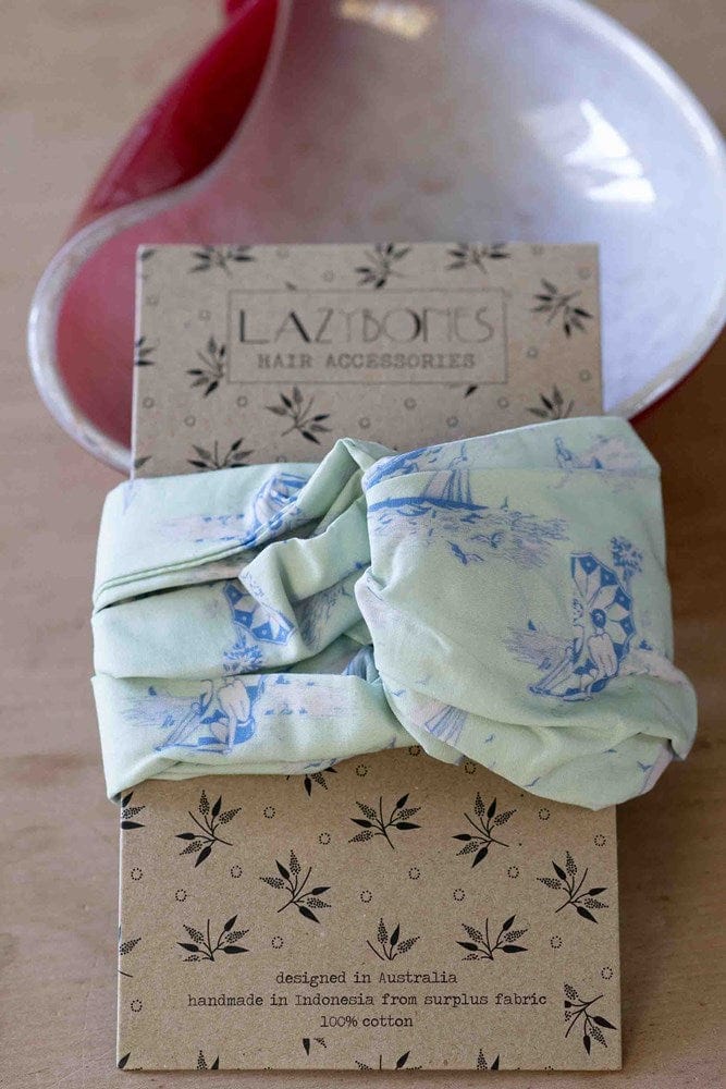 Turban hair accessory on box, beach style