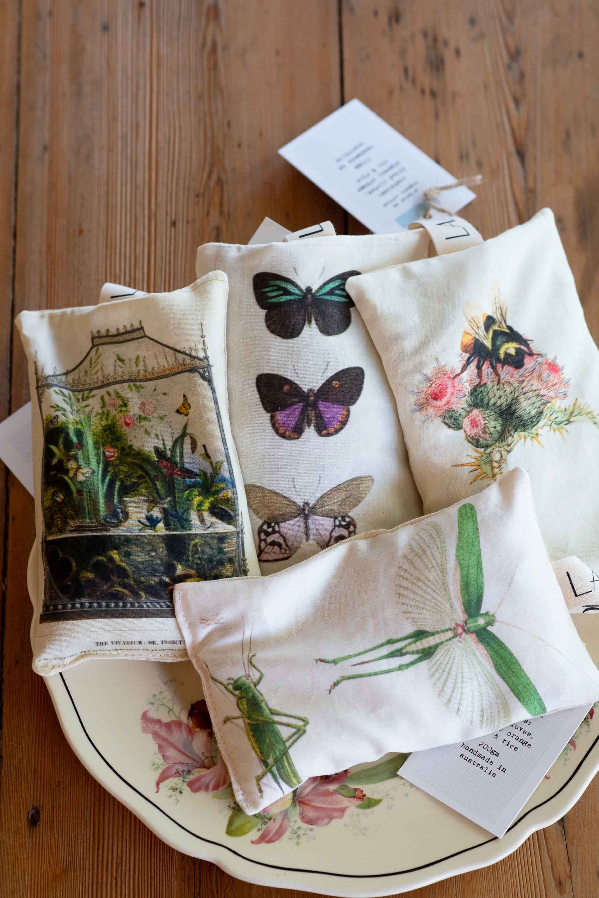 Vivarium Scented Sachets with Butterfly & Insect Designs