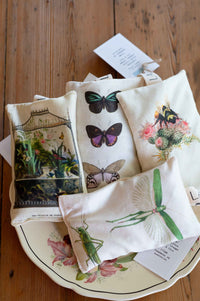 Vivarium scented sachets with butterfly & insect prints