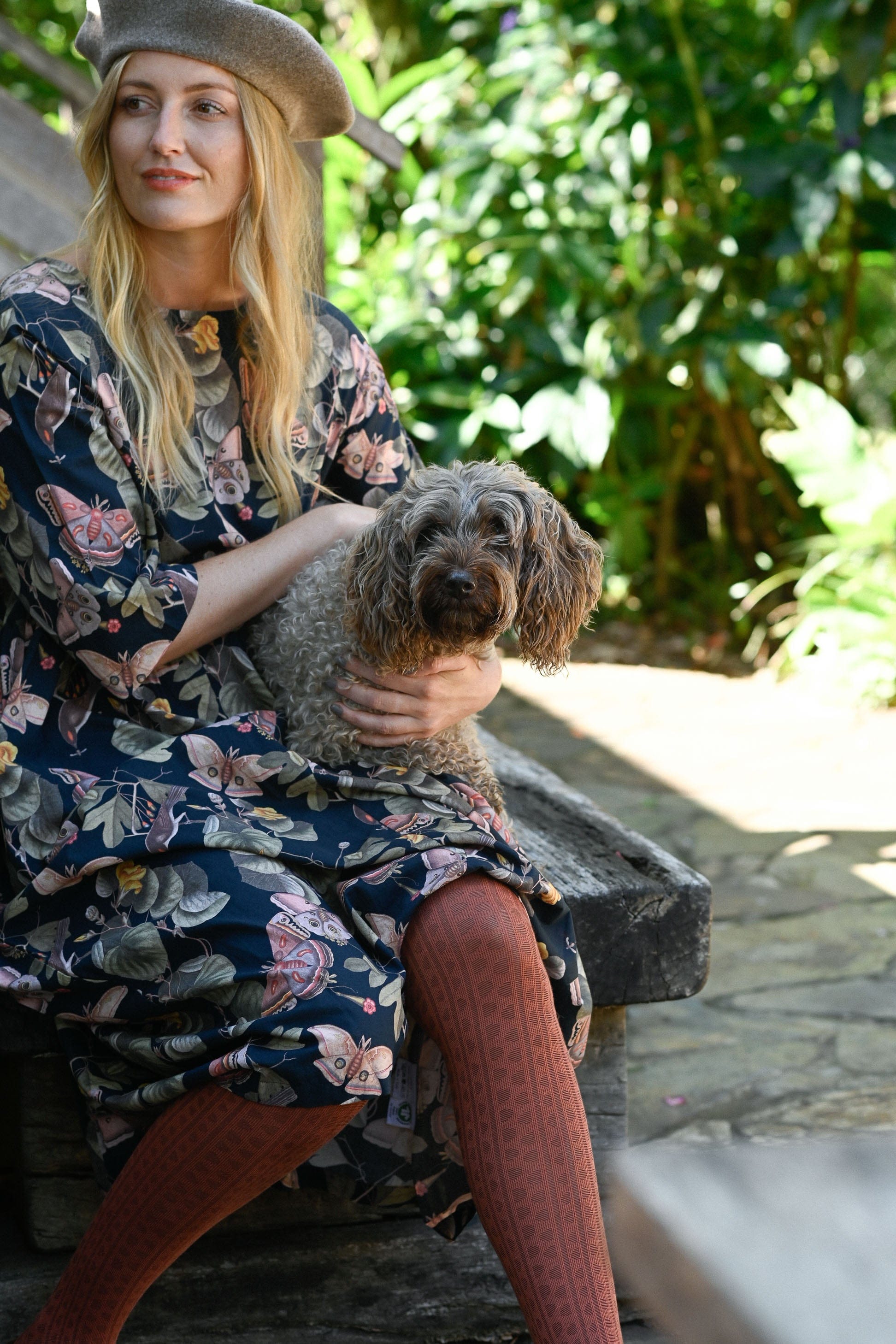 Haptic Organic Cotton Tights Terracotta