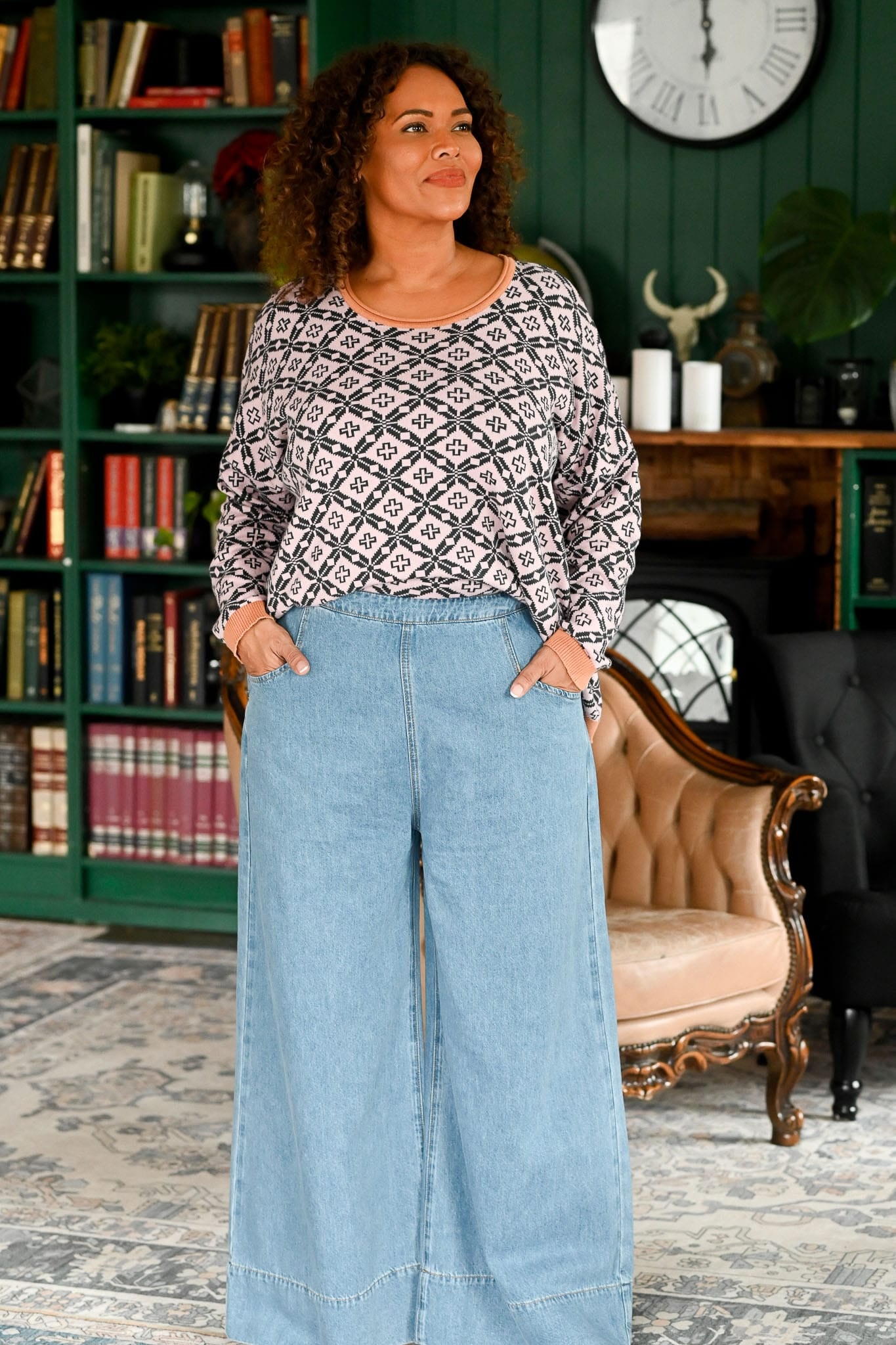 anouk jumper odessa and ollie denim pants