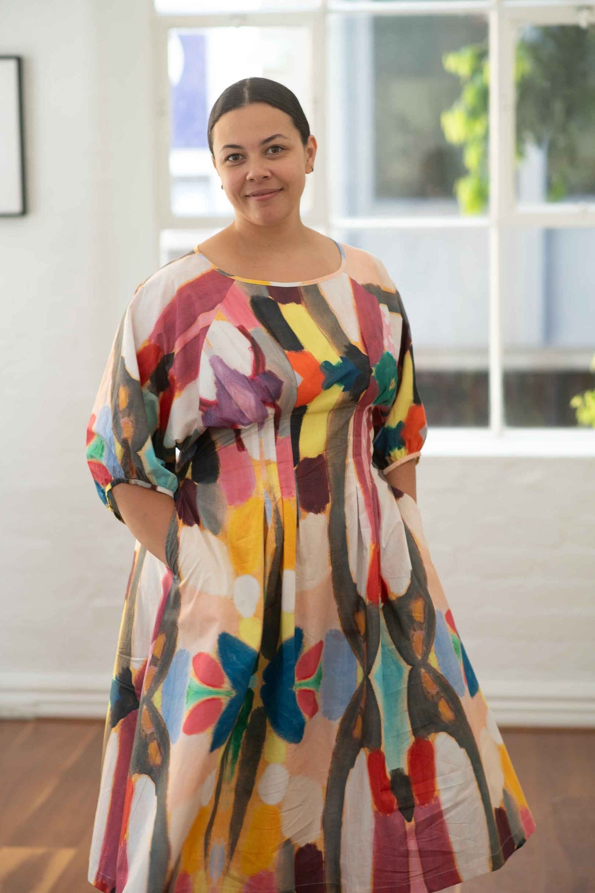 Woman in colorful dress, faithVariation_DSC1506_1