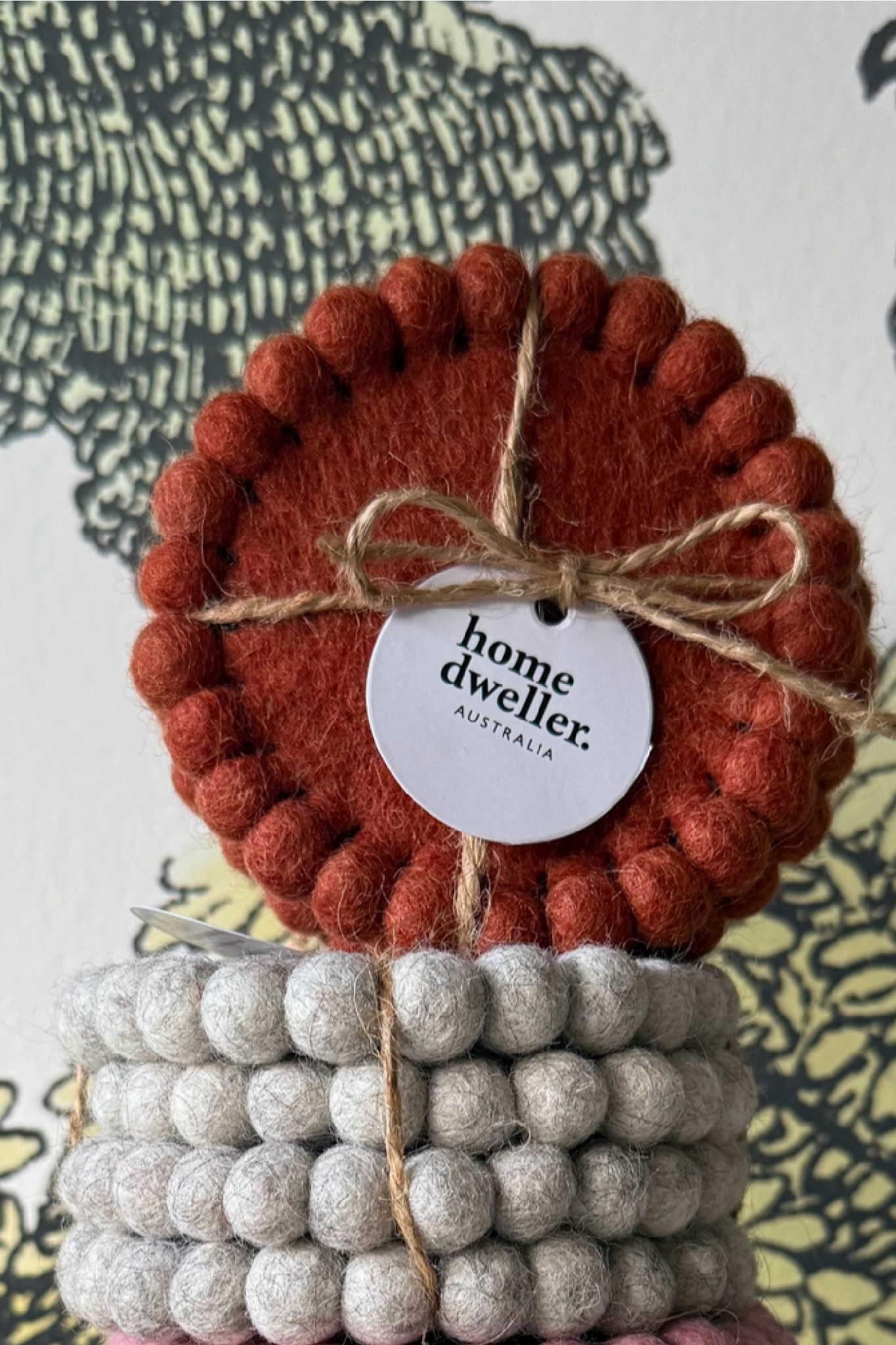 Felt Coaster Set Spiced Cocoa