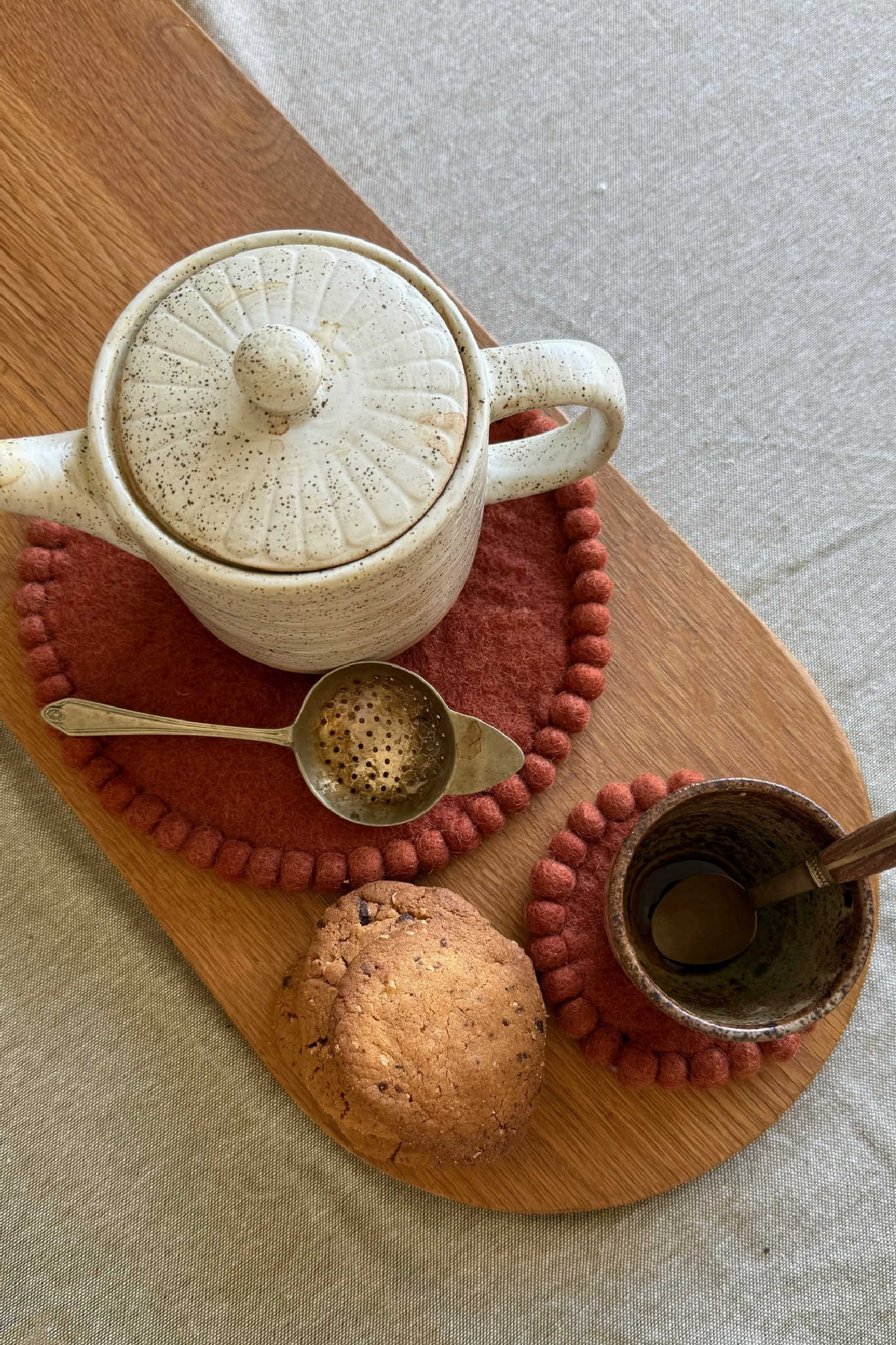 Felt Trivet Set Spiced Cocoa