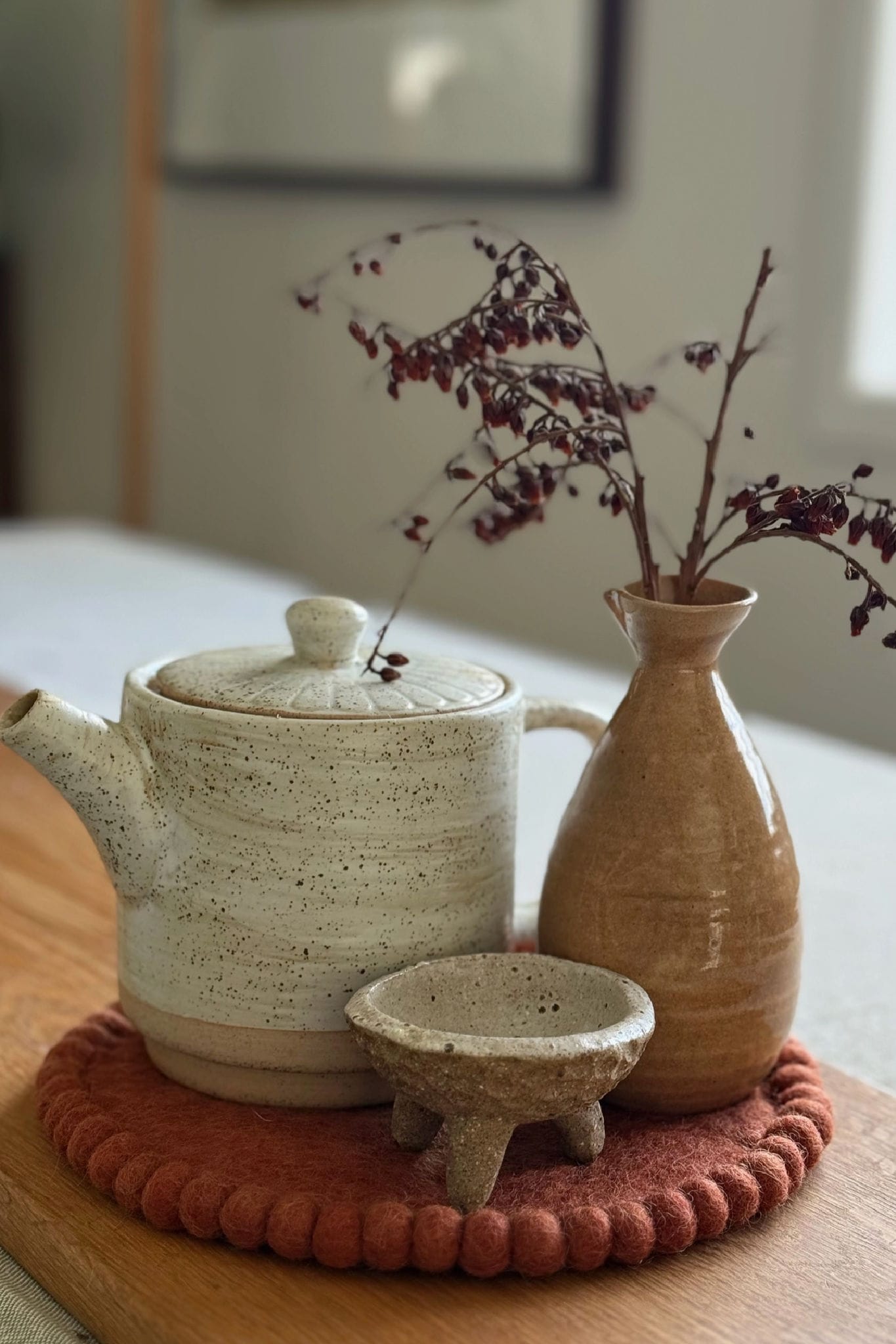 Felt Trivet Set Spiced Cocoa