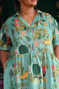 georgia dress tropics print close