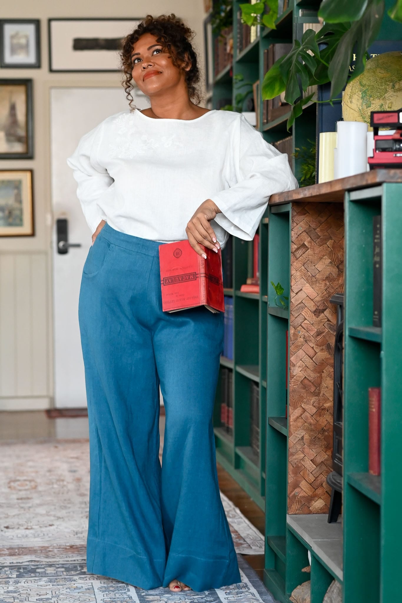 lazybones ollie wide leg linen pants