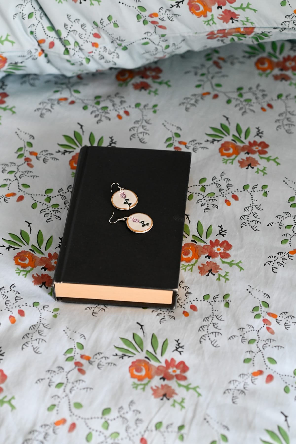 Tulip Porcelain Earrings Purple