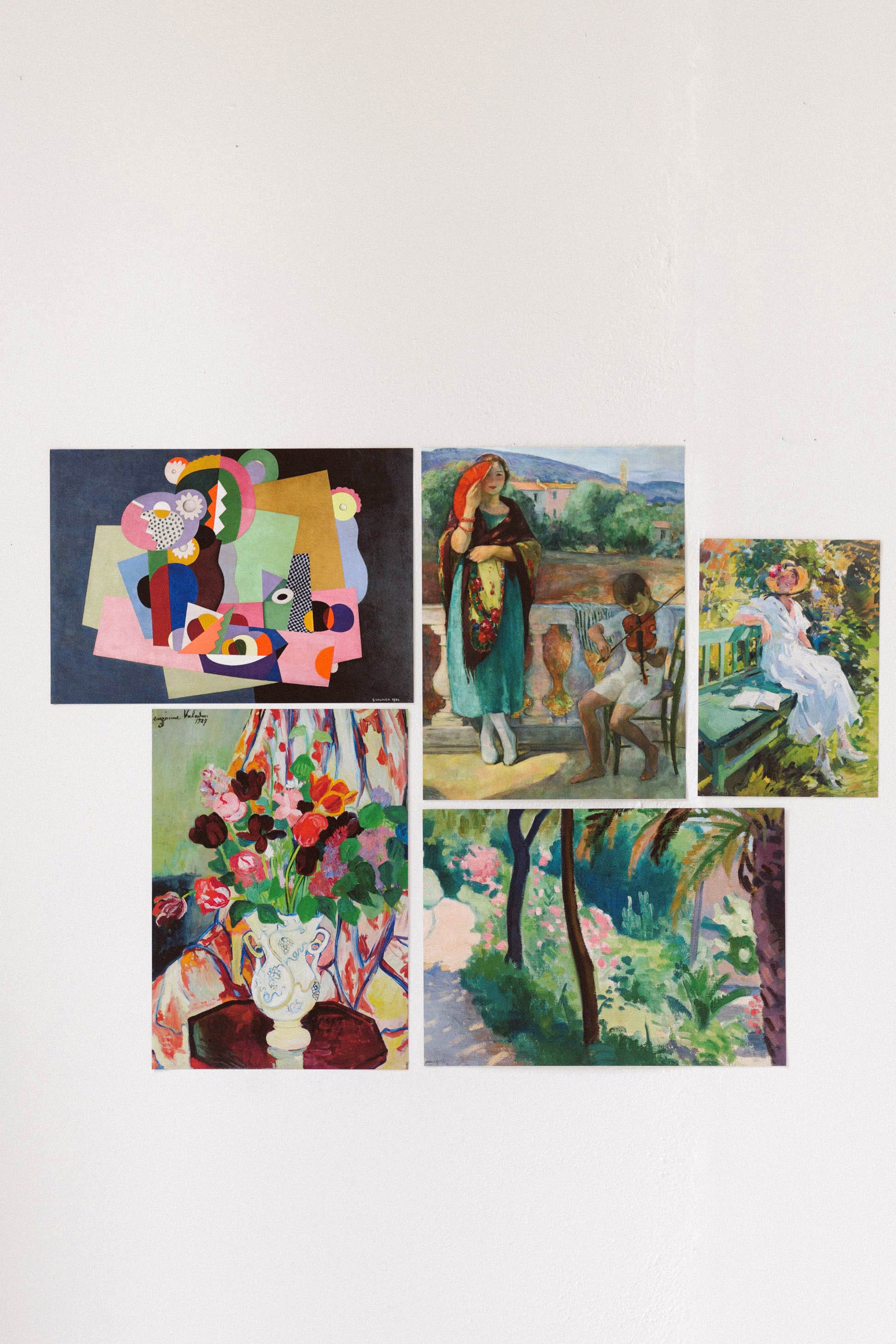 Colorful art prints.