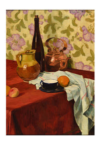 Art Print of Still Life with Bottle, Kettle, and Fruit - LeGrog