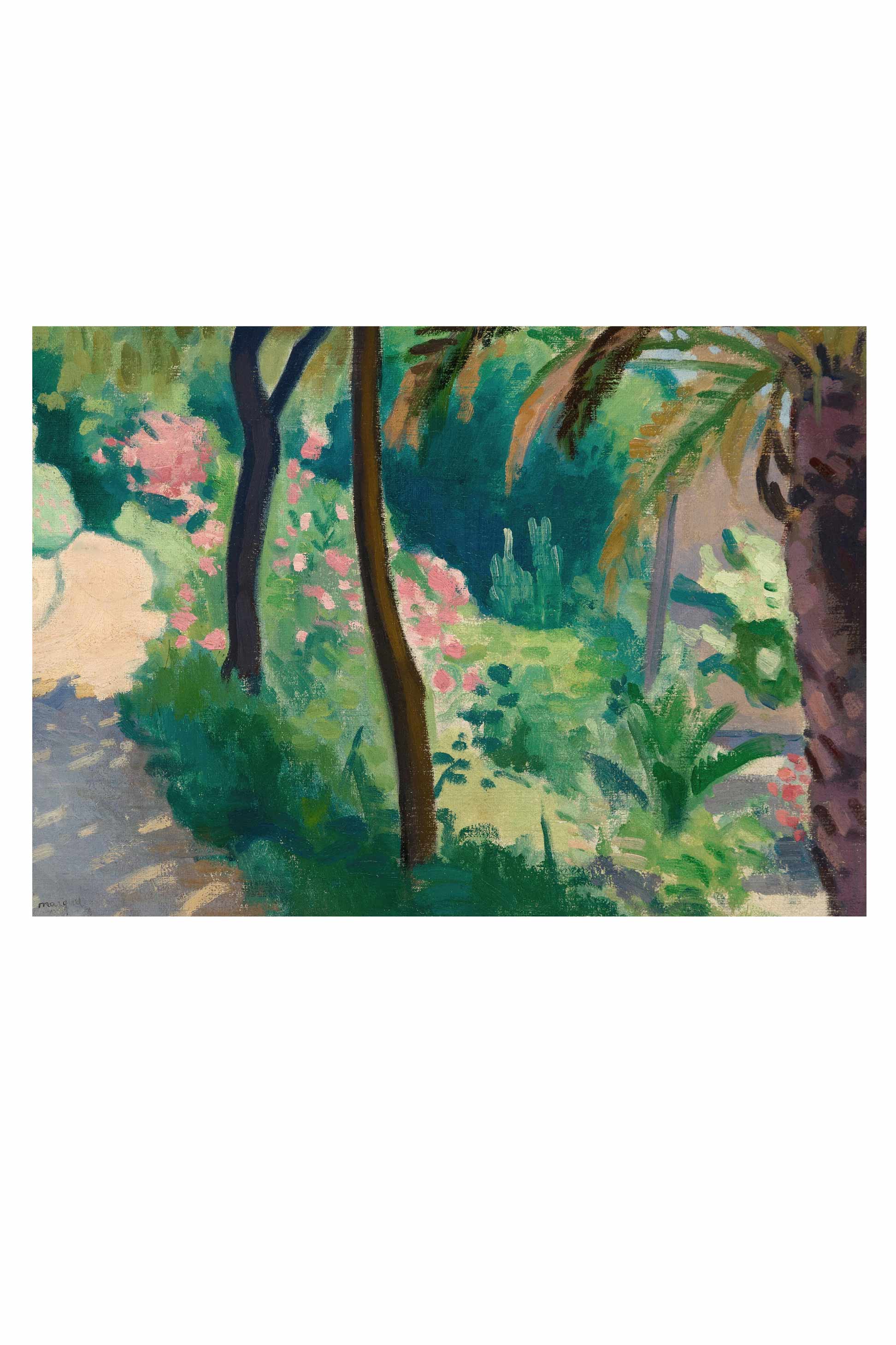 Art print of a garden scene, Le Jardin