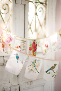 Vintage Australian bird & flower garland