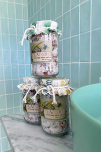 Bath salts jars on marble, IMG_0923