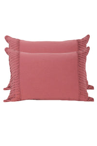 Cedar Pillowcase Set - Two Pink Decorative Pillows