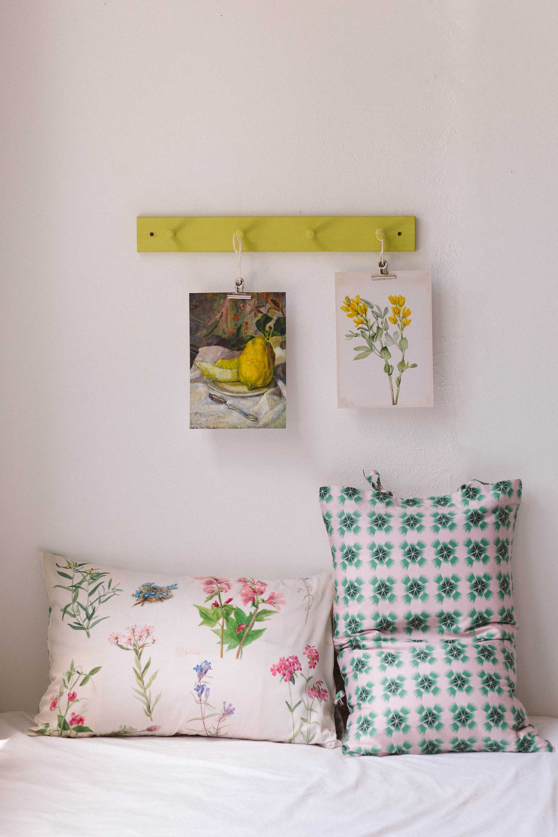 MaryVWPillowcase Set, Melon Lemon art print and pillows