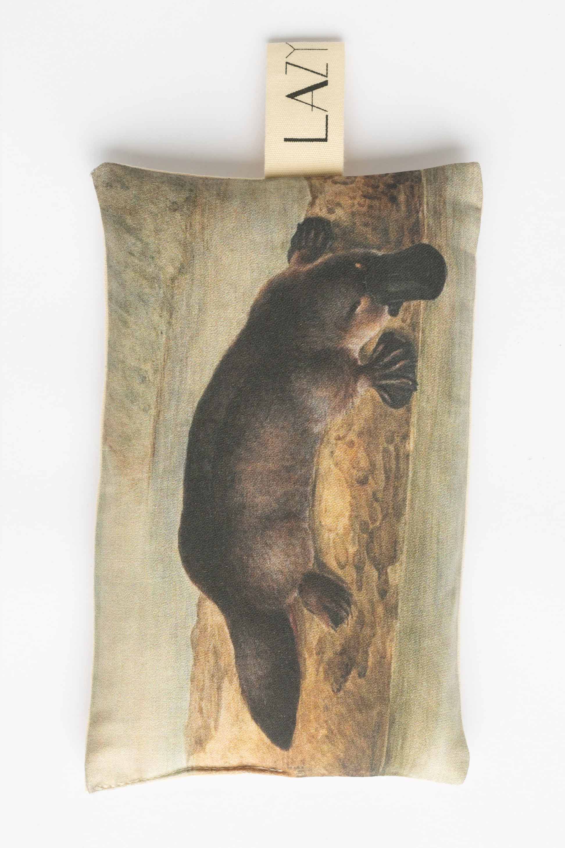 Platypus scented sachet with a platypus image.
