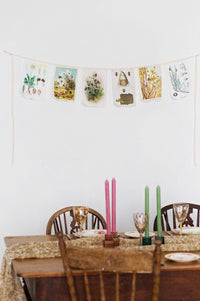 Precious Bees Garland with Arlo & Enzo Candle Holders